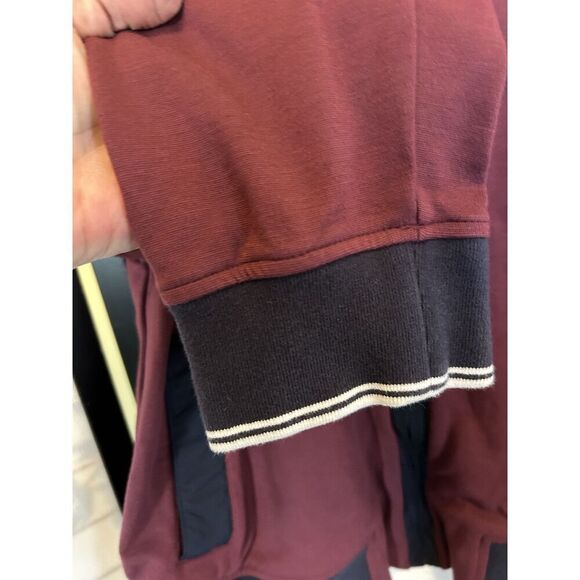 Tommy Hilfiger Burgundy Navy Zip L/G Streetwear Y2K Track Jacket - Picture 6 of 12